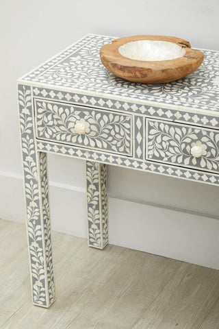 Bone Inlay Floral Desk