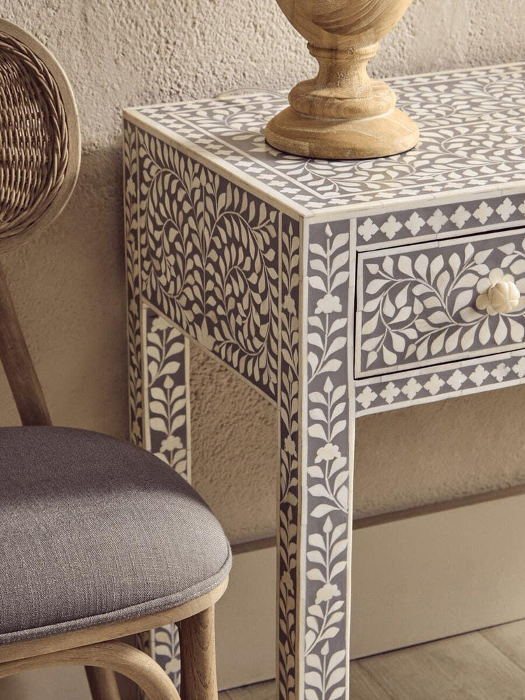 Bone Inlay Floral Desk