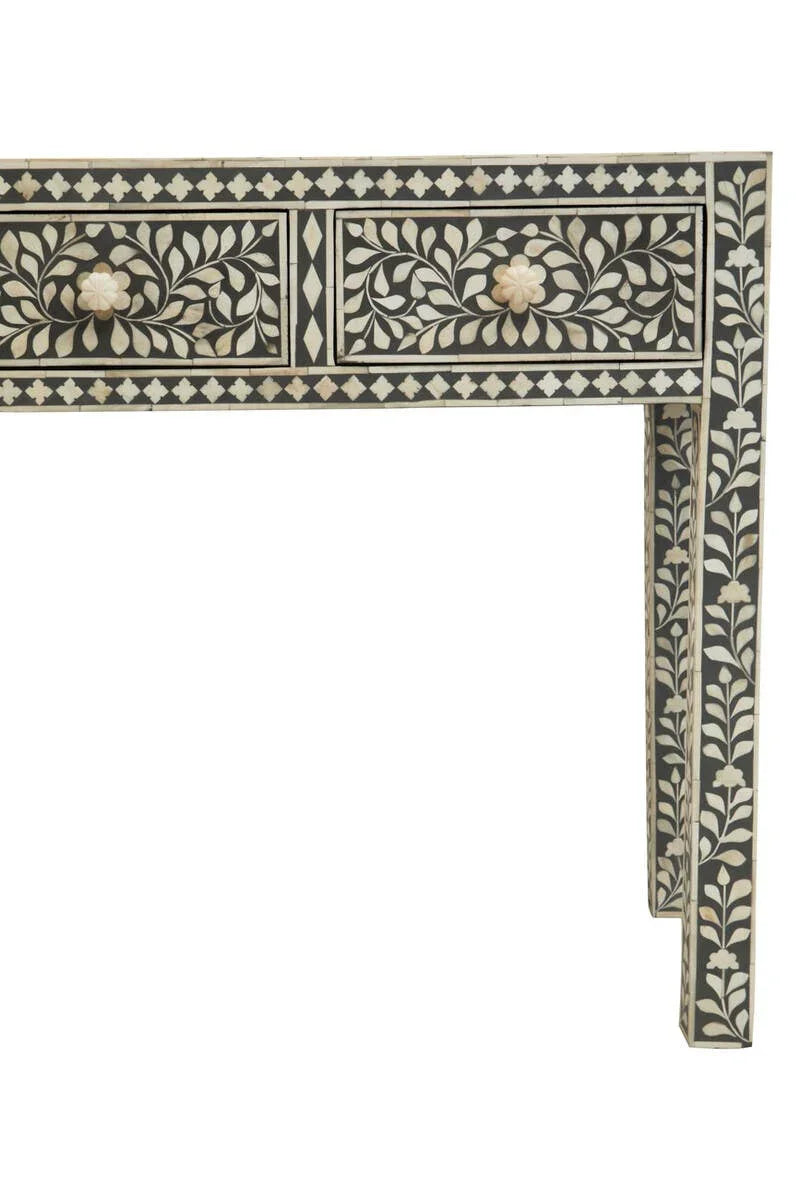 Bone Inlay Floral Desk