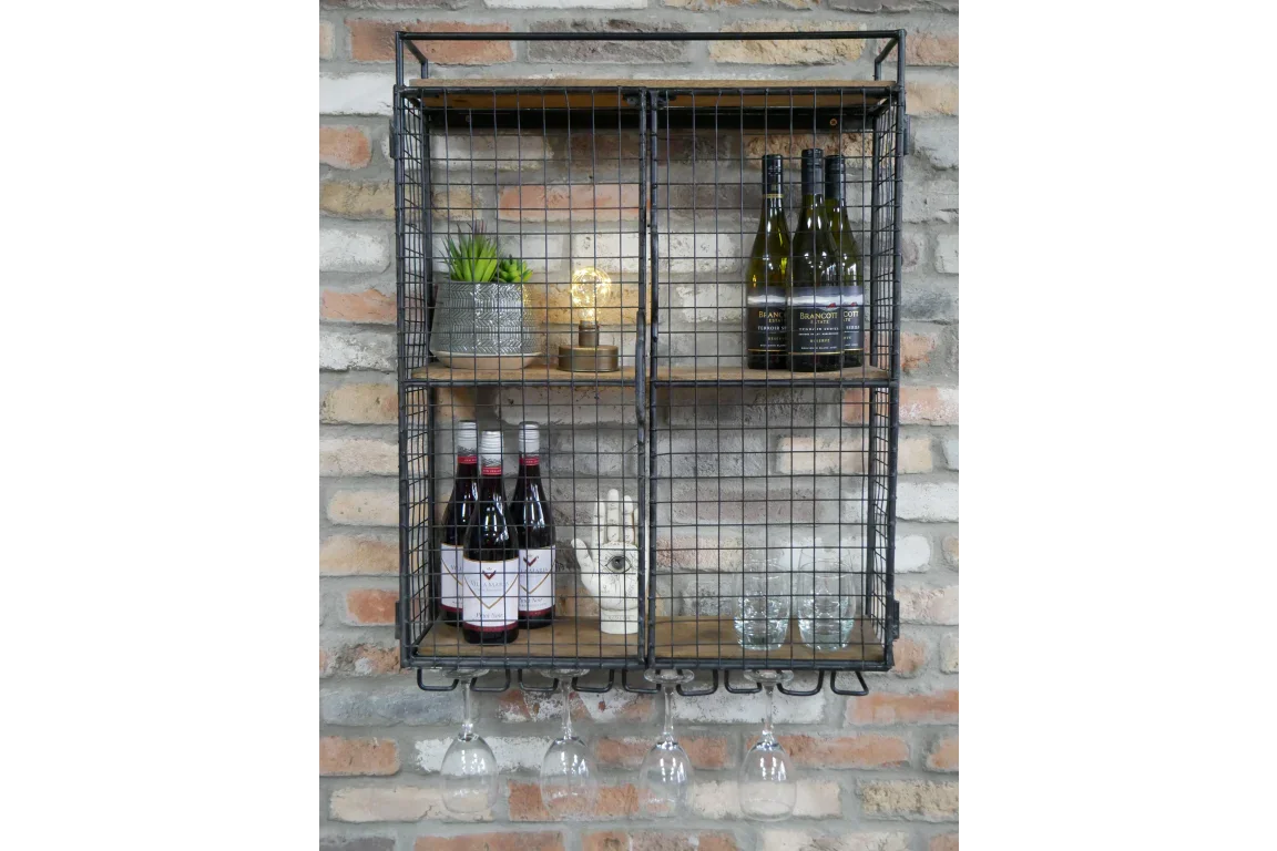 Industrial Wine Wall Unit - 7729