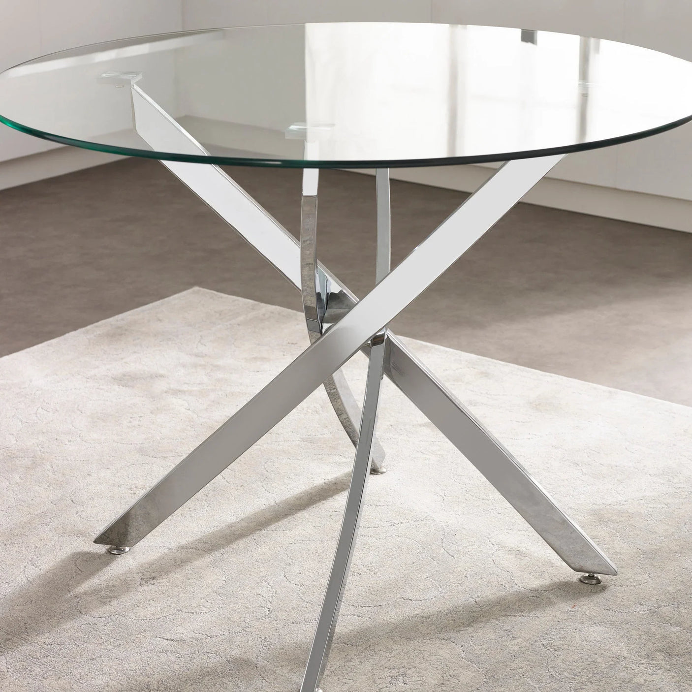 Anderson Round Dining Table - Silver - AND101