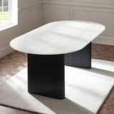 Bolivia Oval Dining Table - White - BOL002