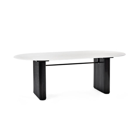 Bolivia Oval Dining Table - White - BOL002
