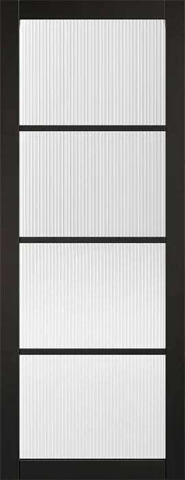 Black Soho Reeded Glazed - Standard - 1981 x 533 (21") x 35mm