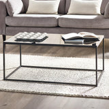 Chicago Coffee Table - Glass and Black - CHI012
