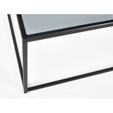 Chicago Coffee Table - Glass and Black - CHI012