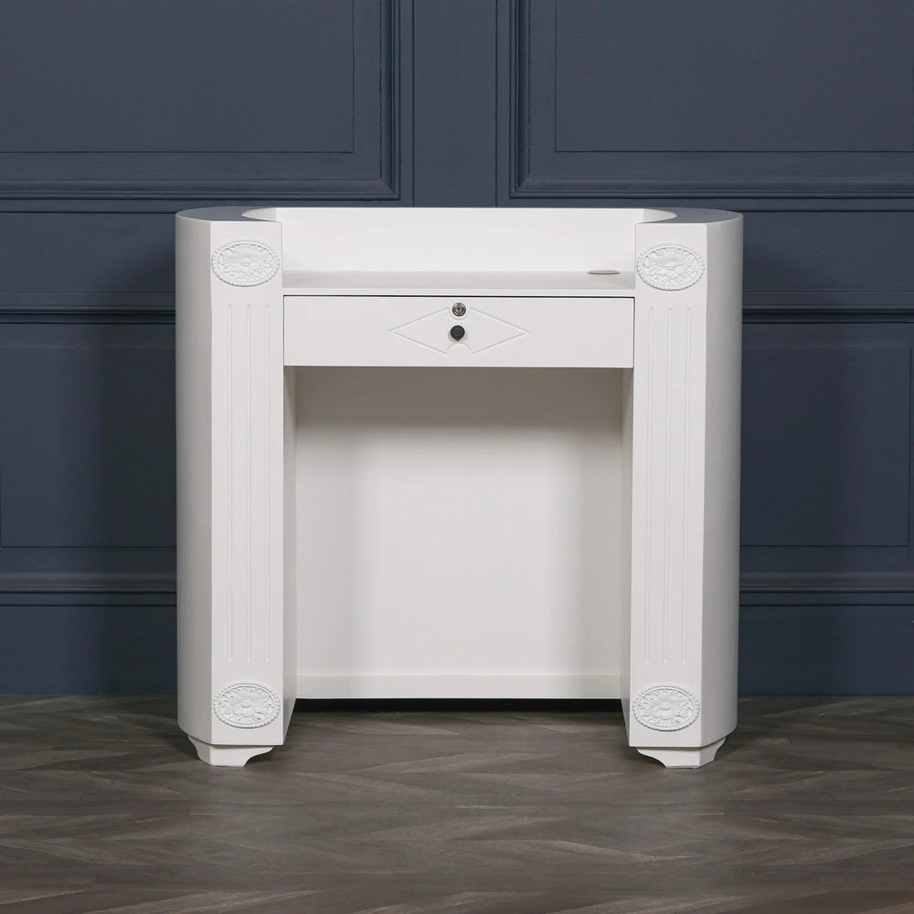 White Reception Desk