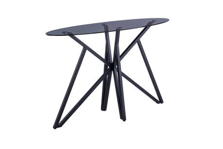 Elegant Grey Tinted Glass Console Table for Modern Interiors