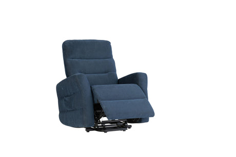 Elegant Navy Blue Electric Tilt and Rise Armchair for Comfort
