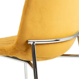 Zula Mustard Dining Chair with Chrome Legs